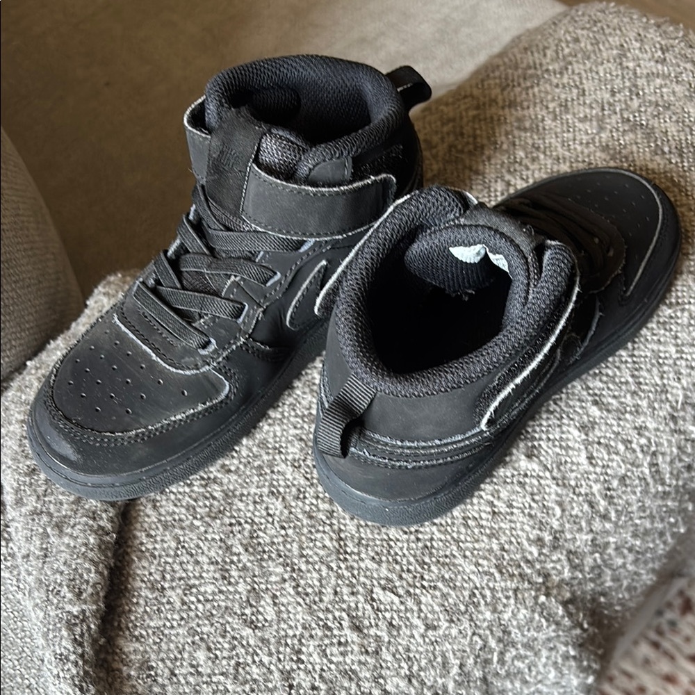 Kids Black High-Top Sneakers